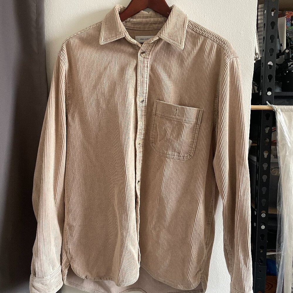 Tan Corduroy Overshirt Urban Outfitters